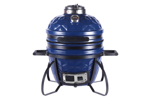 16 inch HJMK ceramic diamond face Kamado barbecue grill blue